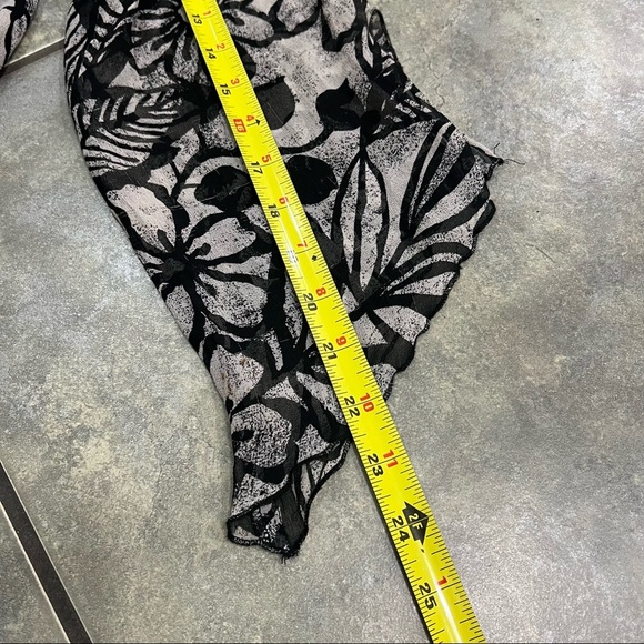 Separates By New York City Design Co Black Floral Silk Top Sz 2XL Y2K Fairy Boho - Picture 8 of 8